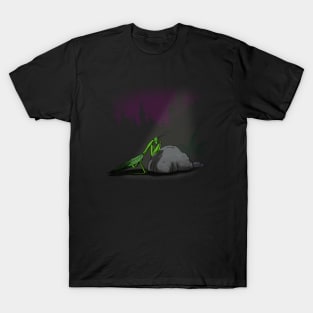 Praying Mantis Cute Funny Jesus Christ Religious Scene Funny Parody T-Shirt